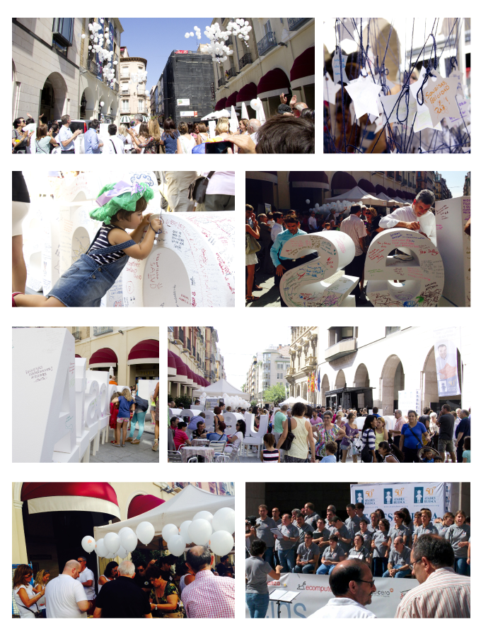 Ven, deja tu huella y diviértete, celebración 50 aniversario Atades Huesca